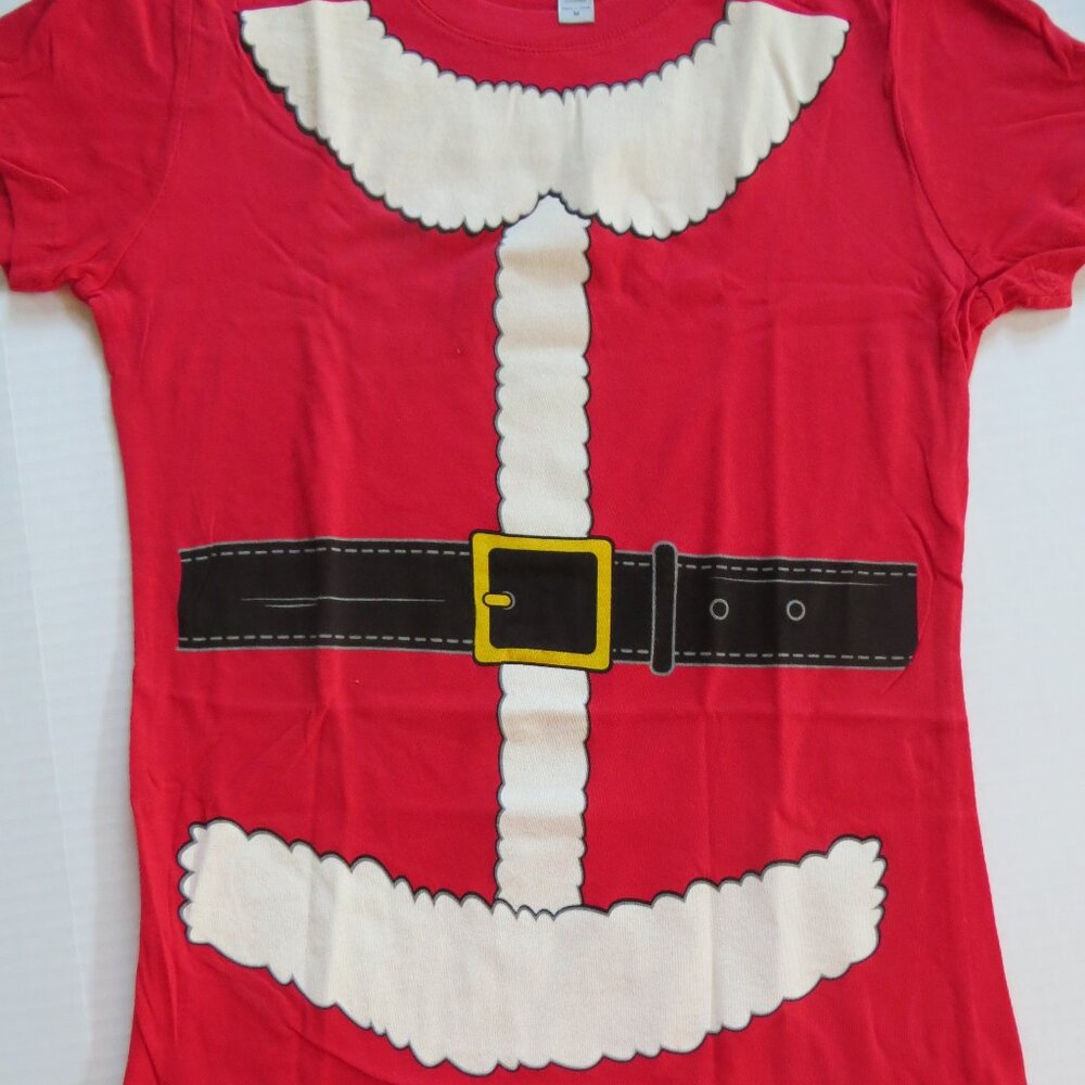 Christmas Santa Costume T shirt. DEADSTOCK-  Women's slightly fitted style,